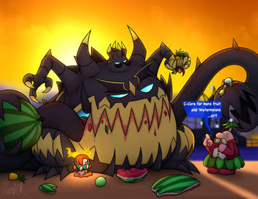 Guzzlord on Sirena Beach