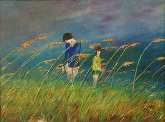 Daughters in a Wheat Field