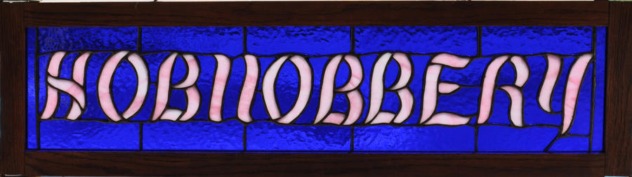 Hobnobbery Sign Stained Glass