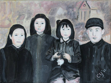 1953 Jin Family Photo in Oil