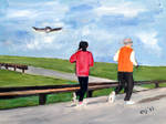 Runners and Hawk by CarolynYM