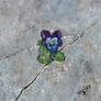 A Pansy Flower in Concrete