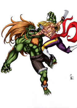 Street fighter Vega vs Blanka