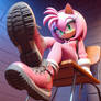 Amy Rose in hiking boots 14