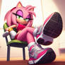 COMMISSIONS OPEN! - Amy Rose in running sneakers 6