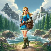 COMMISSIONS OPEN! Princess Zelda in hiking boots 3