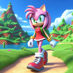 COMMISSIONS OPEN! - Amy Rose in hiking boots 6