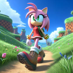 COMMISSIONS OPEN! - Amy Rose in hiking boots 8