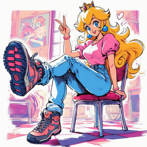 COMMISSIONS OPEN Princess Peach w/hiking boots 7