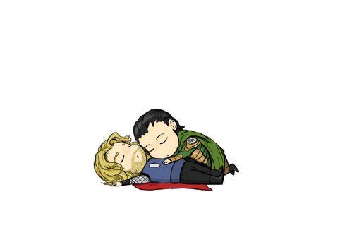 Sleepy Thor and Loki (animation)