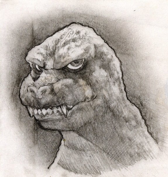 Godzilla Pencil Doodle