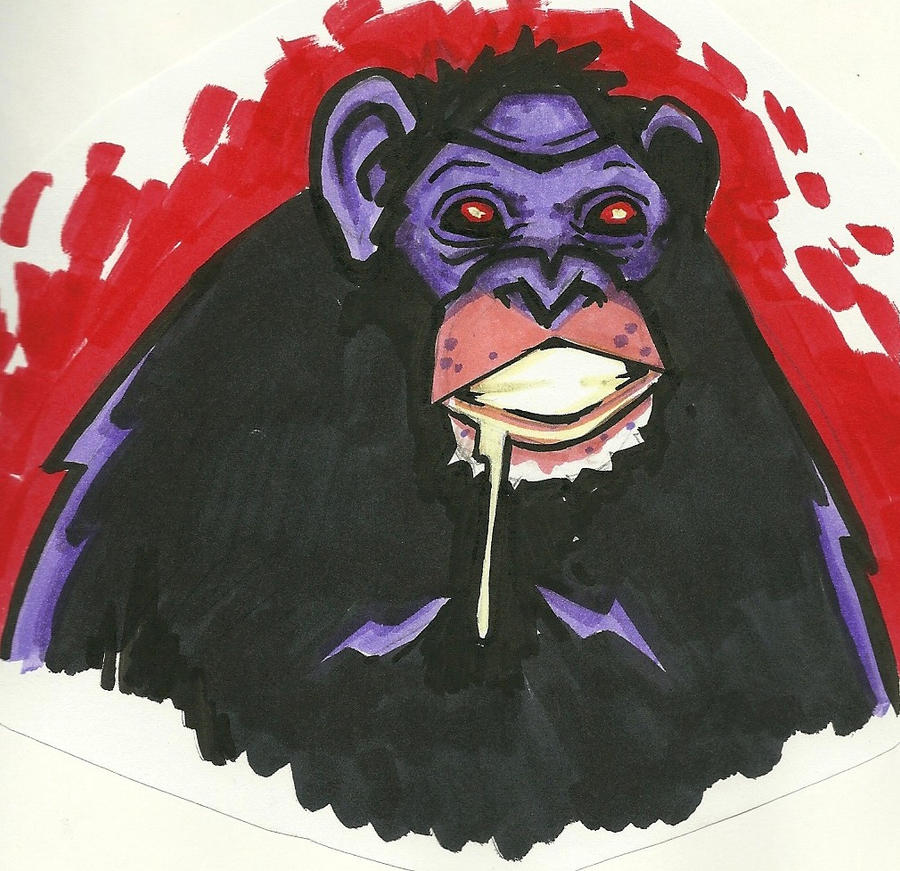 Rabid Chimp Marker Doodle