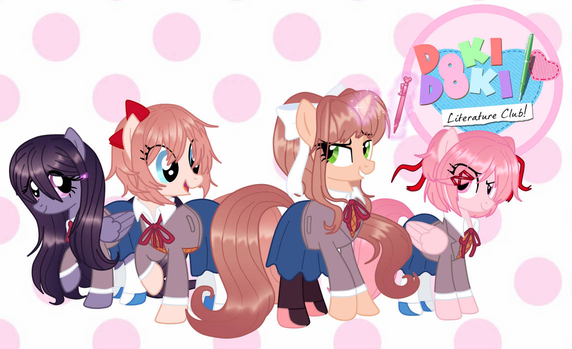 Пони вирус новелла. Нацуки доки доки пони. Нацуки пони. DDLC Pony.