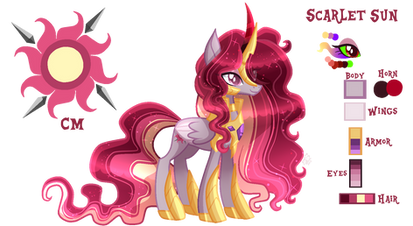 Scarlet Sun - King Sombra x Celestia Mlp Adopt