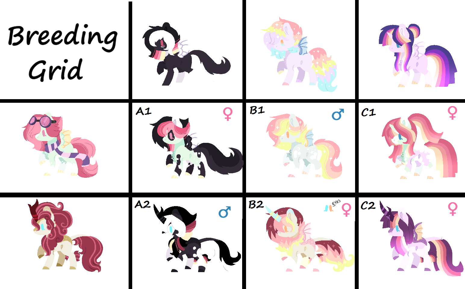 Breeding Grid Breeding Grid My Ocs - (1/6 Open) by SugaryIceCreamMlp on DeviantArt