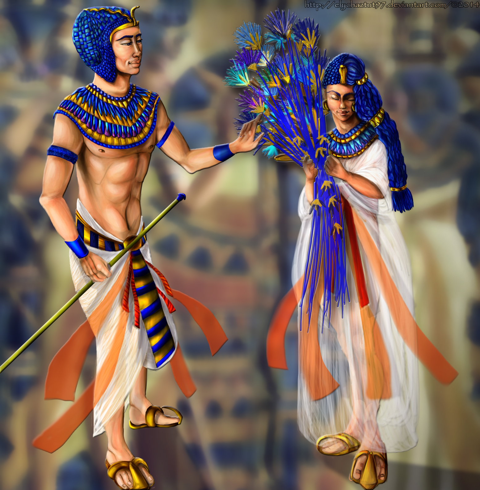 Tutankhamon and Ankhesenamon