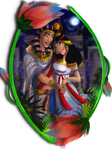 Pharaoh and his wife-Disney style character. by ElychazTut97