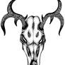 Dark Deer Skull - Pen/Pointillism Illustration