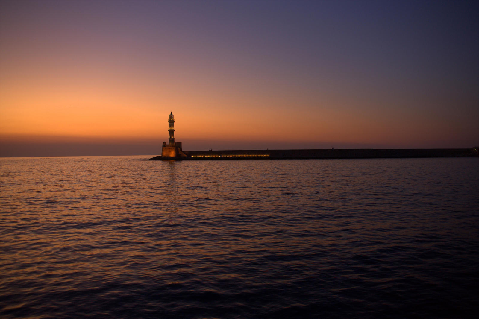 Lighthouse in sunset