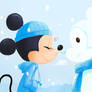 Snow Mickey and Minnie