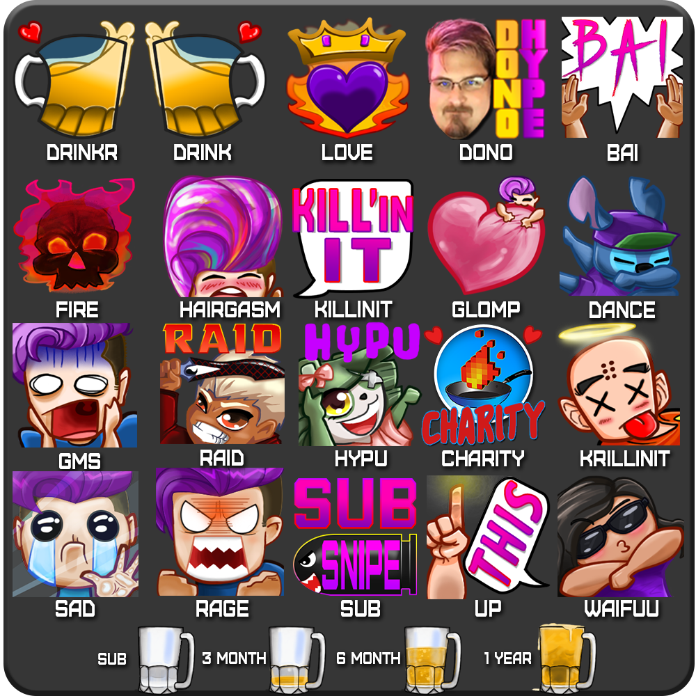 Twitch Emotes Badges By Imagineye On Deviantart