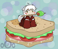 Chibi Inu- Sandwich- In color