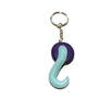 Purple and blue horse tail key chain