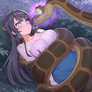 Mai Sakurajima Coiled and Hypnotized by Kaa