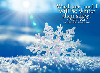 Wash me Whiter than snow...
