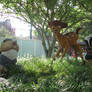 Bambi, Thumper and Flower Topairy Downtown Disney