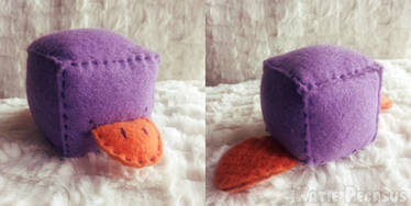 Purple Platypus Cube Plush