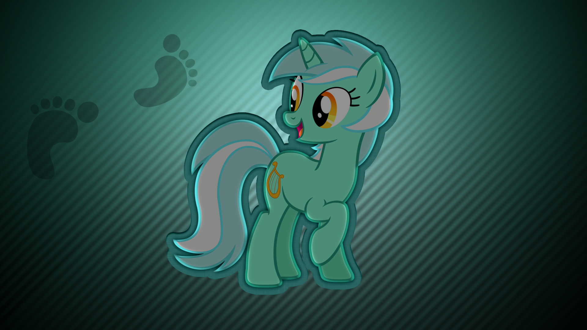 Striped Lyra wallpaper