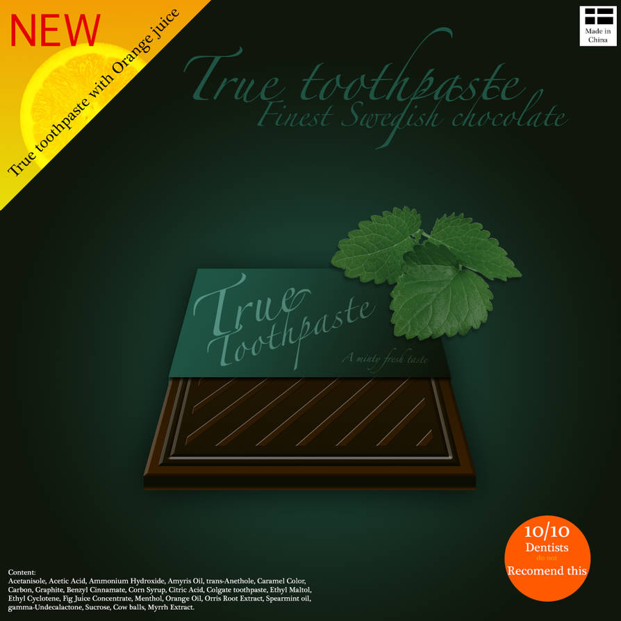 True toothpaste Chocolate by rhubarb-leaf on DeviantArt