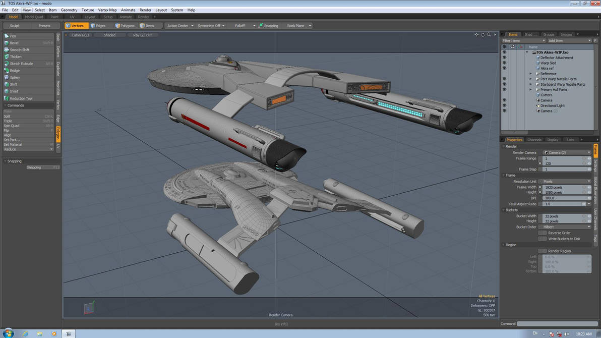TOS Akira - Early WIP by Greywolf-Starkiller