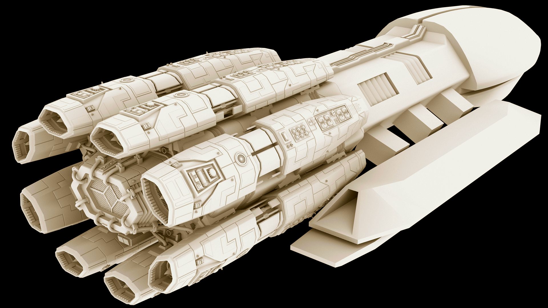 F3D-Kraken 11` with roughed out sections - Engines by Greywolf-Starkiller