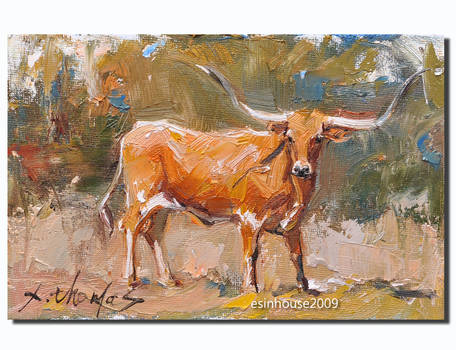 Texas longhorn 12x18cm