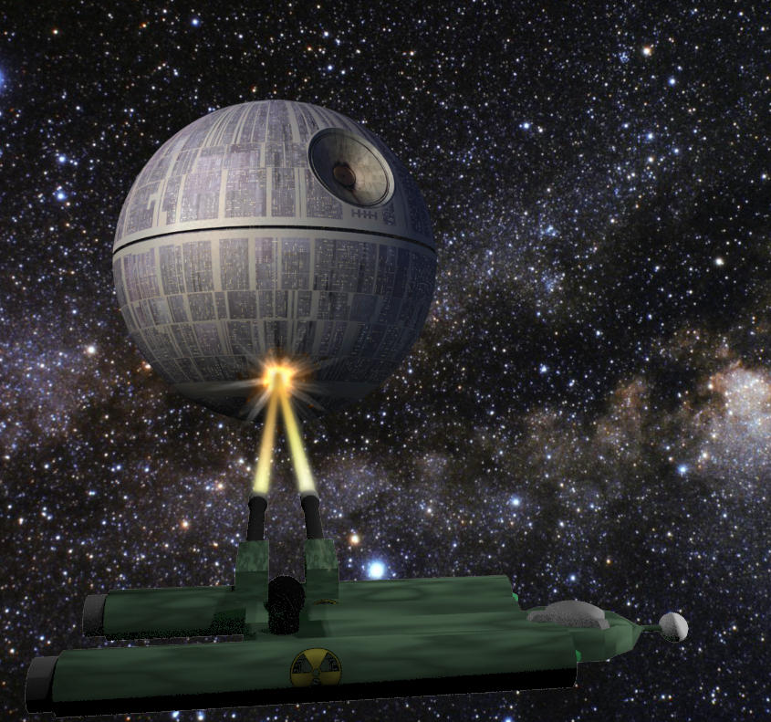 Space destryer in action 2 Attack Death Star by greendelmar on DeviantArt