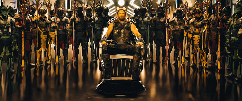 Thor Ragnarok Chair Thor Ragnarok Art #036 by mixmasterarne on DeviantArt