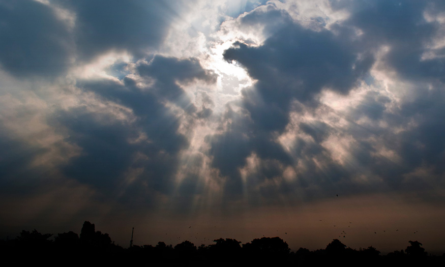 A beautiful cloudy morning