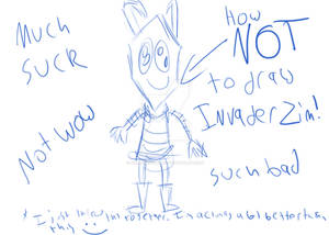 How NOT to Draw Invader Zim (Joke Drawing)