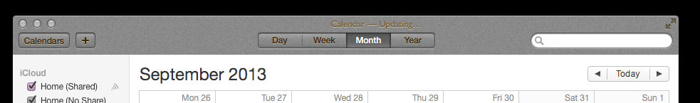 Apple Calendar, De-Skeumorphised