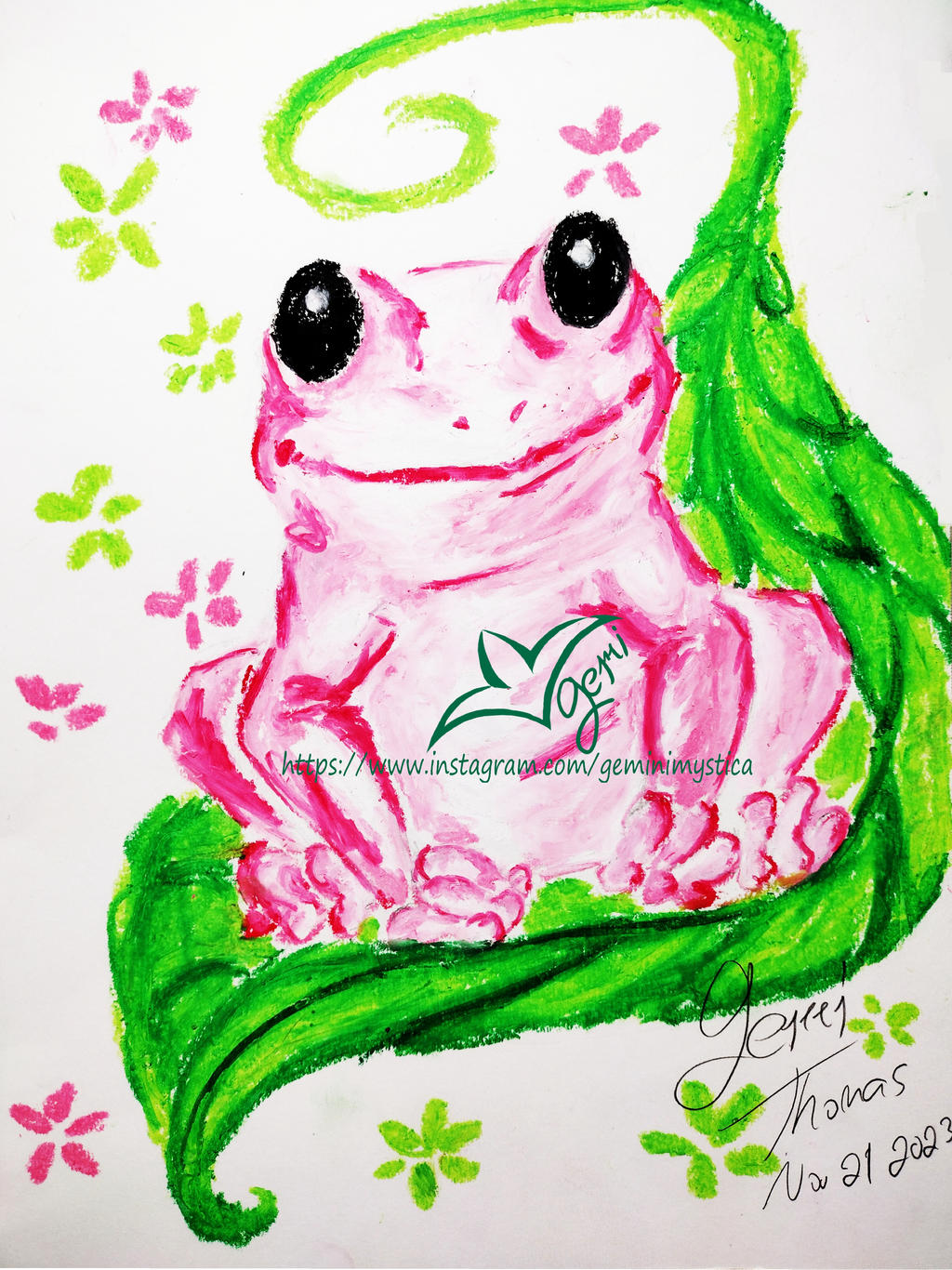 Pink Frog by Gemini-Mystica on DeviantArt