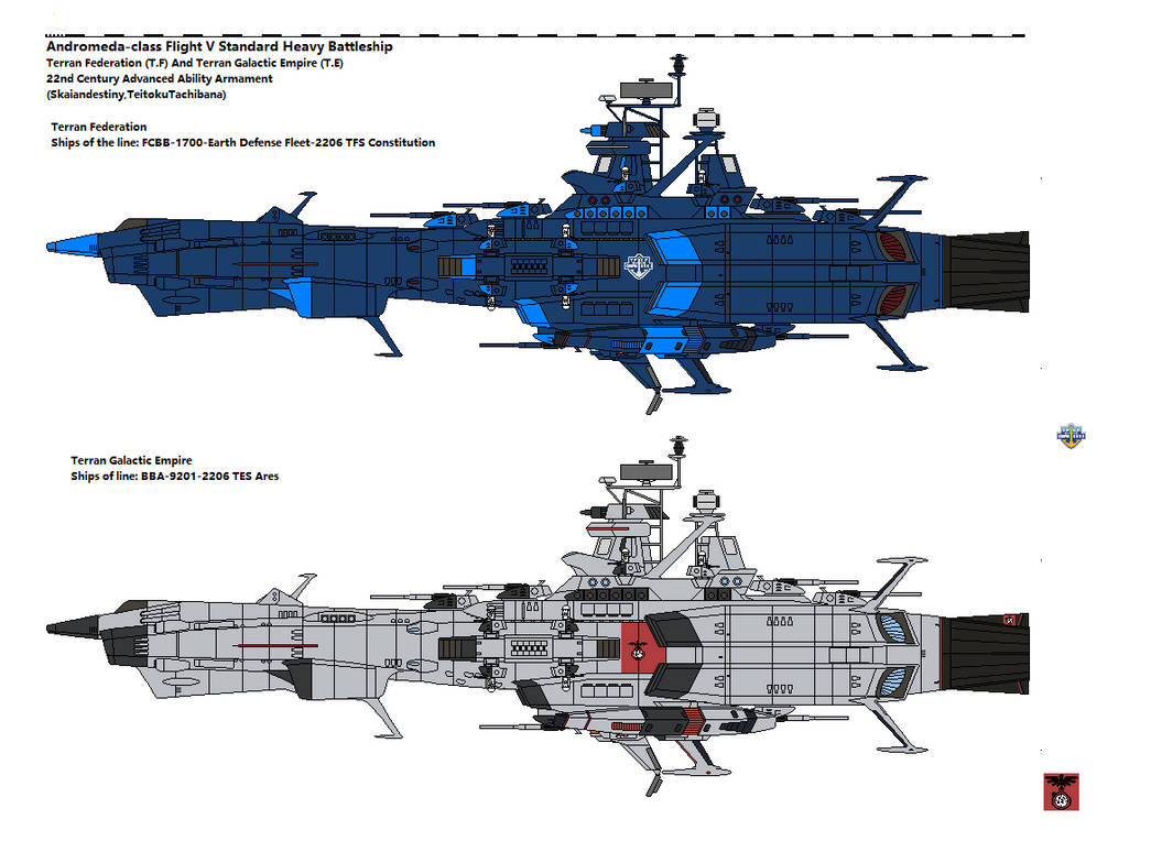 Andromeda-class Flight V Standard Heavy Battleship by TeitokuTachibana ...