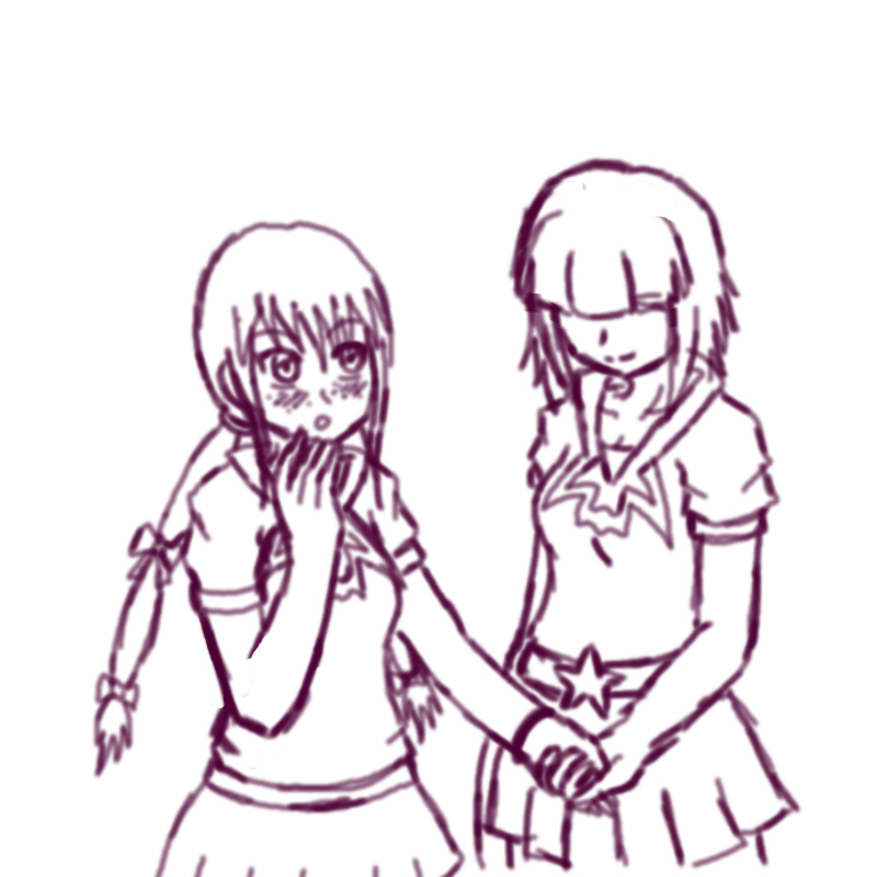 Free Sketch 1 - Hiroko and Momo