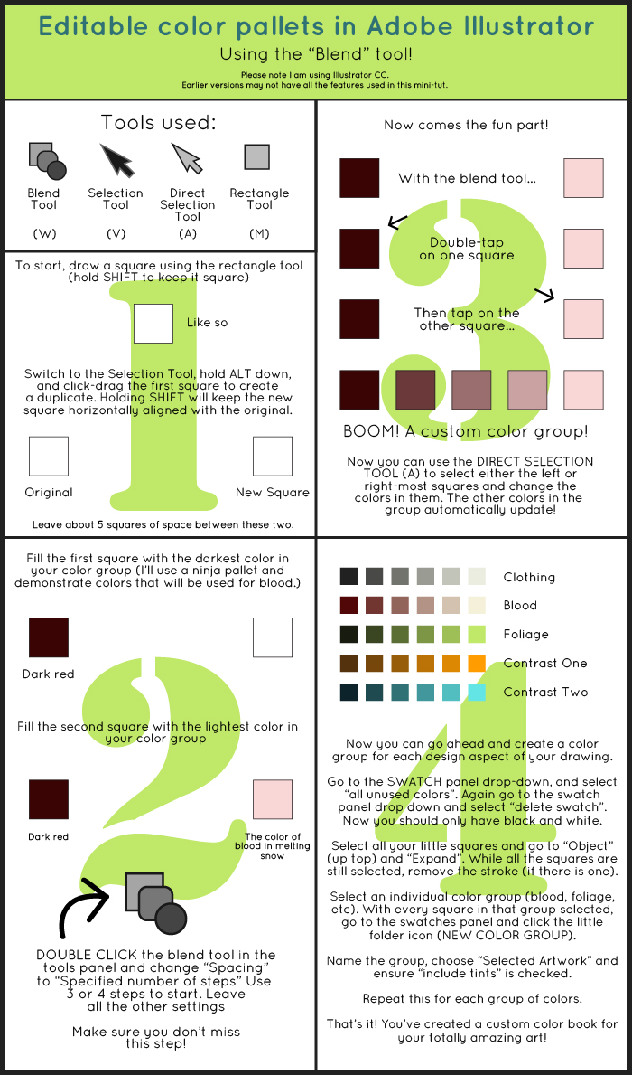 Adobe Illustrator Color Pallet Tutorial