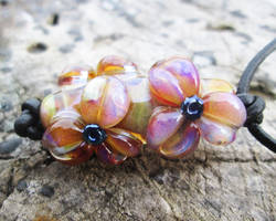 Tropical Glass Flower Necklace
