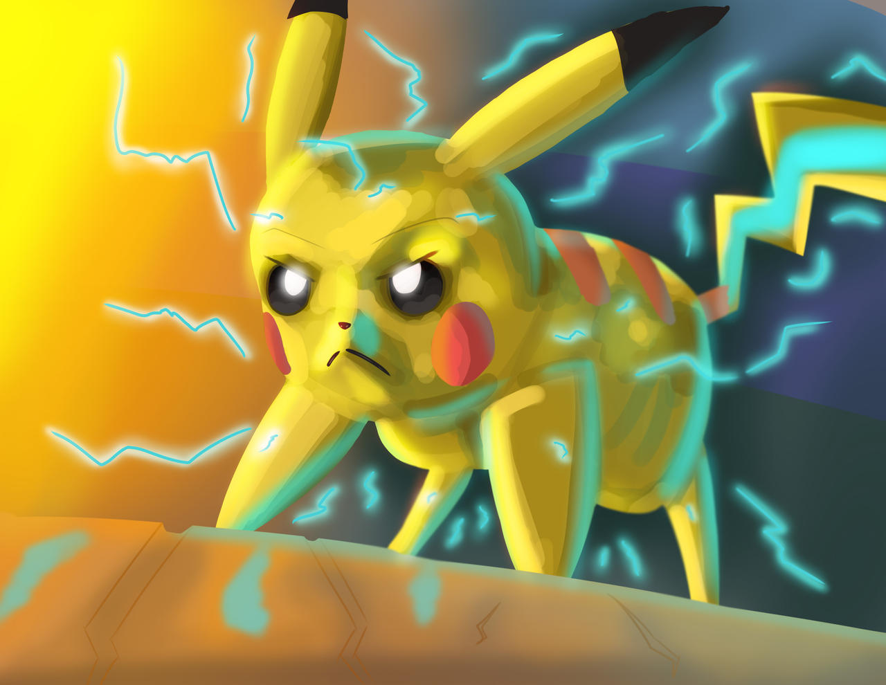 Pikachu Jpeg by domceptart on DeviantArt