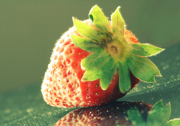 Strawberry On The Laptop