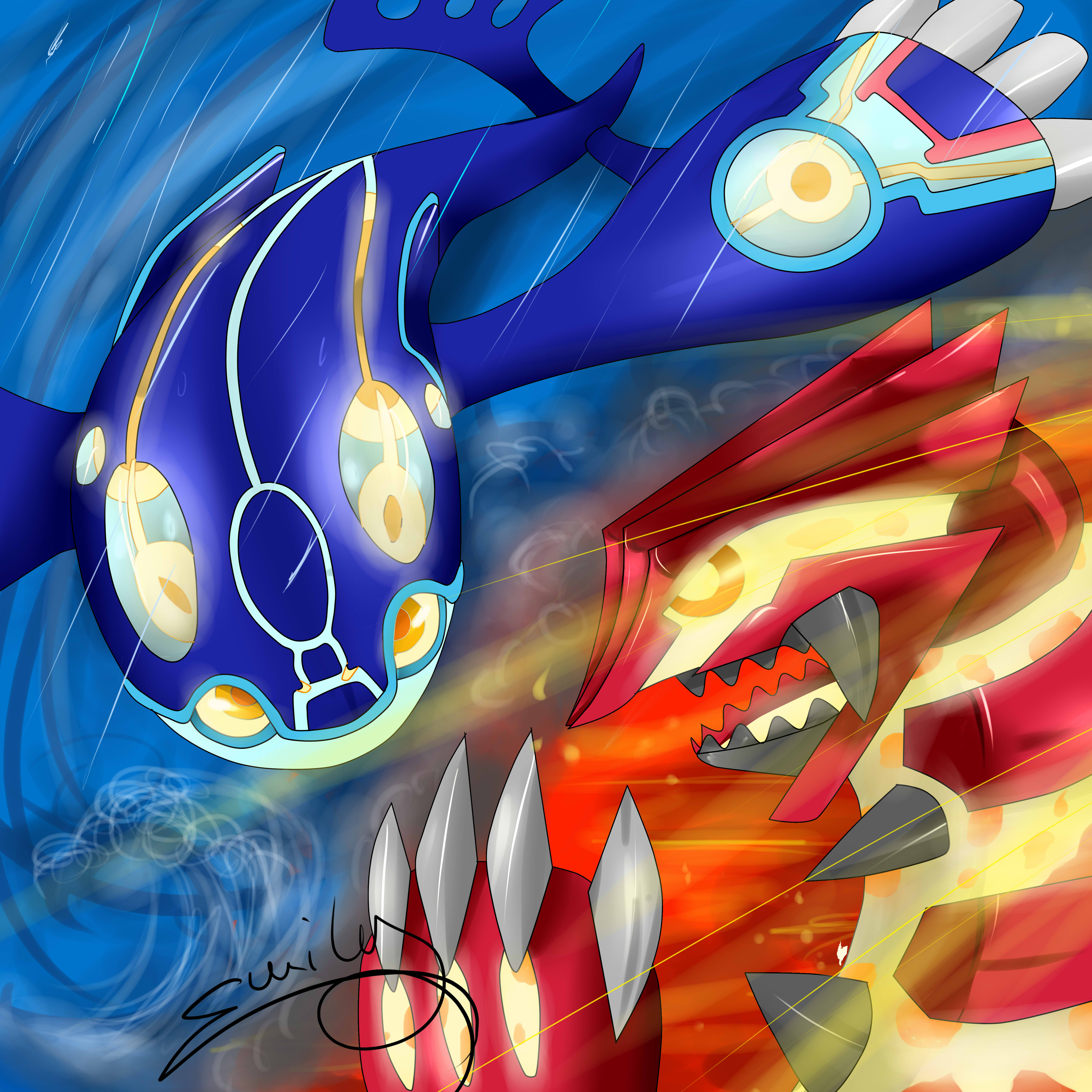 primal kyogre and groudon by EmilyArtAndComics on DeviantArt.