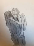 Gollum - Pencil drawing by Count-Dragula